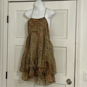 Raga Zuri‎ Minidress in Golden Haze Crossback